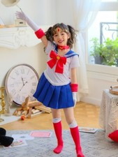 Sailor Moon Childs Dress Cosplay Costume Girl kawaii
