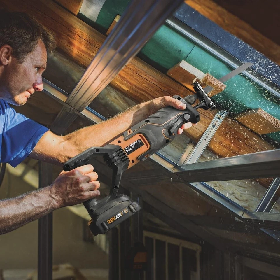 Lightweight Slim 20V Lithium Ion Cordless Reciprocating Saw Tool Only - Image 2 of 4