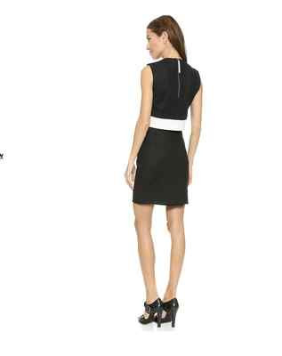 helmut lang black and white dress HELMUT LANG Size M Black White Cotton Layered Bubble Hem Dress