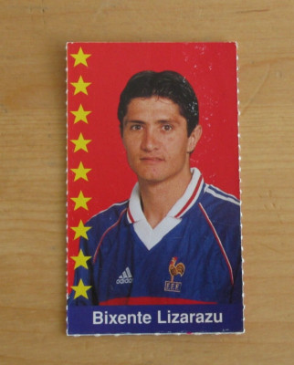2000 BIXENTE LIZARAZU BAYERN MARSEILLE THE LEGEND OF FOOTBALL COLLECTION CARD NEW
