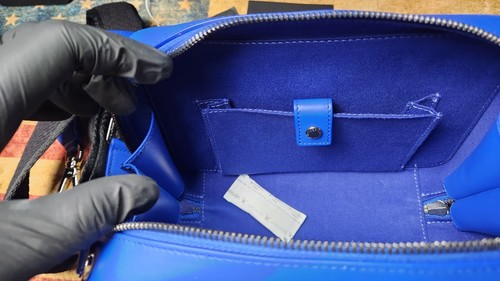 Auténtico bolso de hombro D&G Dolce & Gabbana azul marino con logotipo elevado moda de lujo - Imagen 8 de 22