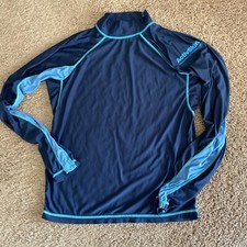 ActivSkinZ Long Sleeve Blue Rash Guard Adult Size XS