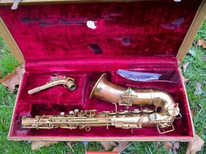 CONN PAN AMERICAN ALTO SAXOPHONE,  SERIAL # 0180,  CASE