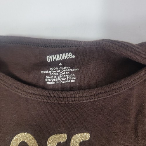 Gymboree Girl's Long Sleeve Brown Shirt Sz 4 Off to See the World Paris London - Picture 3 of 7