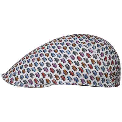 LIERYS Allover Bullis Flatcap Schirmmütze Schiebermütze Leinencap