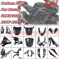 3K Carbon Fiber For 2017-2025 GSXR1000 Tail Trim Kit Seat Cover Tank Side Panel