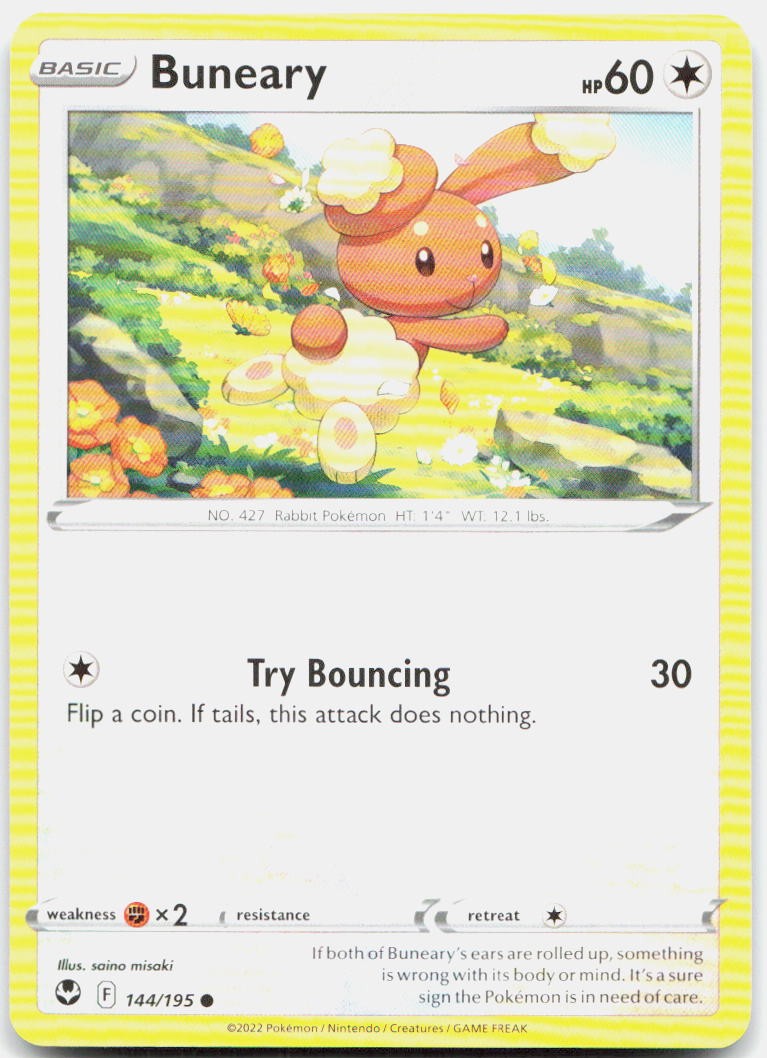 Buneary 144/195 Common Silver Tempest Pokemon Near Mint