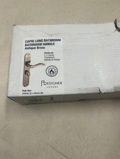 Capri Door Handles Long Bathroom Antique Brass