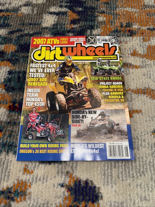 Dirt Wheels Magazine August 2006 issue ATV 4 wheelers 4x4 Honda Suzuki wheels