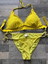 yellow george primark tie bikini set size 12-14