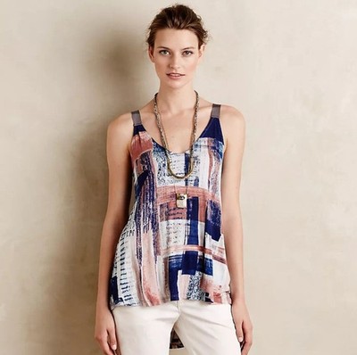 Anthropologie Akemi + Kin Sleeveless Abstract Top Size Small