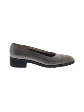Salvatore Ferragamo Women Gray Flats US 9