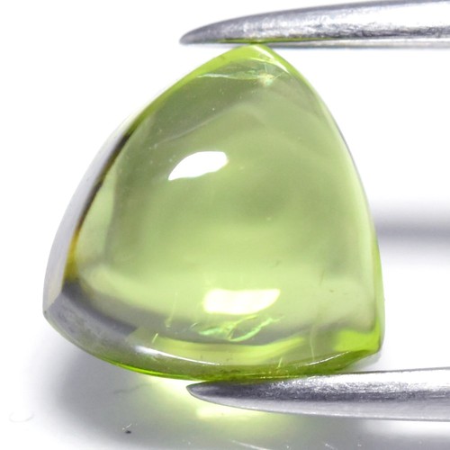 π 1.57ct Trillion Cabochon Natural Green Peridot - Untreated Myanmar Gemstone