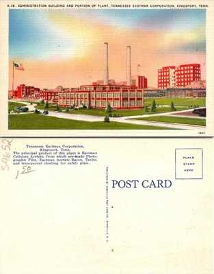 Kingsport, TN Administration And Portion Of Plant Eastman Corp. Postcard 59652