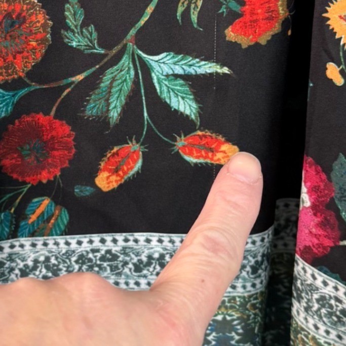 John Mark Multicolor Floral Patchwork Button Down… - image 6