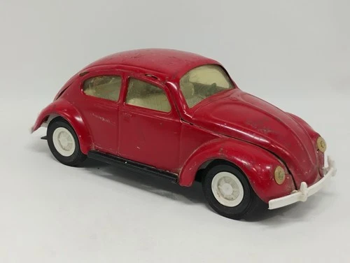 Vintage Pressed Steel Tonka #52680 Red VW Volkswagen Bug Beetle