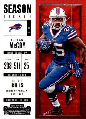 2017 Panini Contenders. LeSean McCoy (100) Football Cards. #90