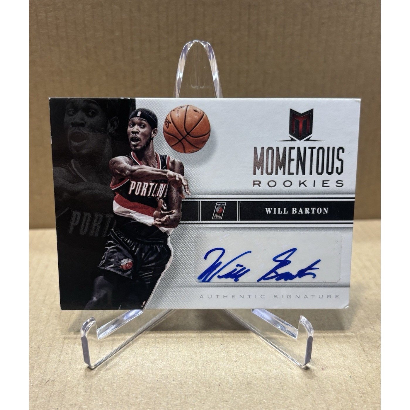Panini Momentum 2012-13 Rookie Will Barton #71 Trail Blazers Autograph NBA