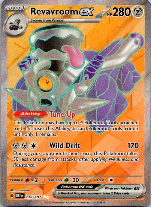Revavroom ex 216/197 Ultra Rare Obsidian Flames Pokemon Holo NM AA-32