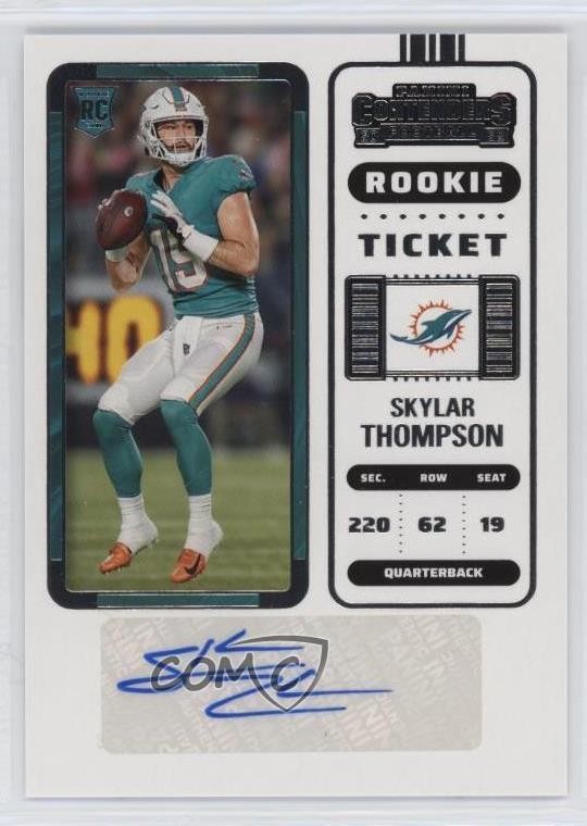 2022 Panini Contenders Rookie Ticket Skylar Thompson #257 Rookie Auto RC 14zz