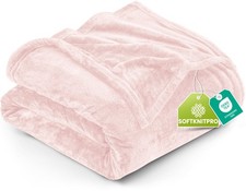 Utopia Bedding Fleece Blanket Queen Size Pink 300GSM Luxury Fuzzy Soft Anti-S...