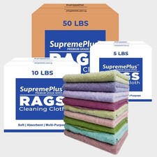 Premium Bulk Terry Towel Shop Rags - Multi Color Assorted Cleaning Wipes - Boxes