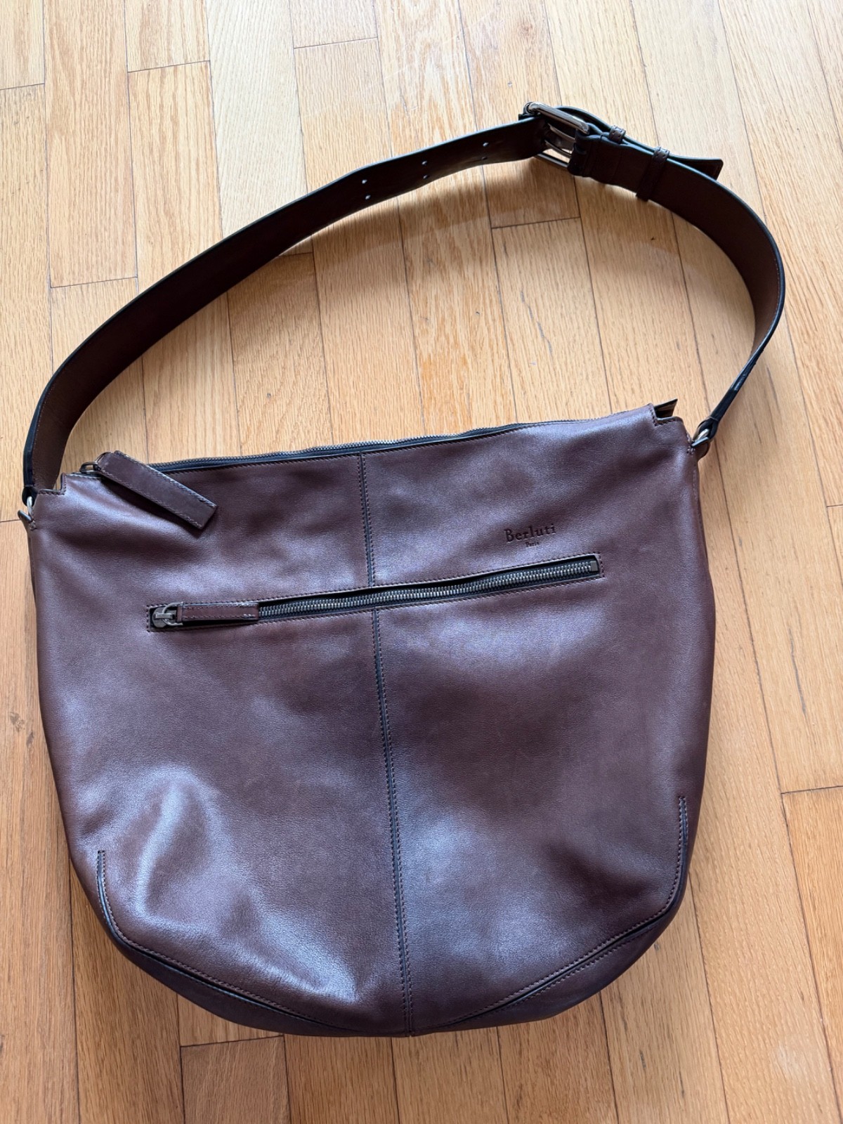 BERLUTI Mens Messenger bag - Brown leather -  Briefcase, Crossbody, Shoulder Bag image 2