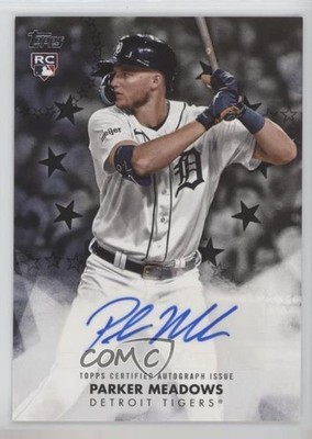2024 Topps Series 2 Baseball Stars Black /199 Parker Meadows Rookie Auto RC 1i3i