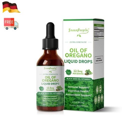Oil of Oregano with 80% Carvacrol Black Seed Oil Natural Immune Support 60ml