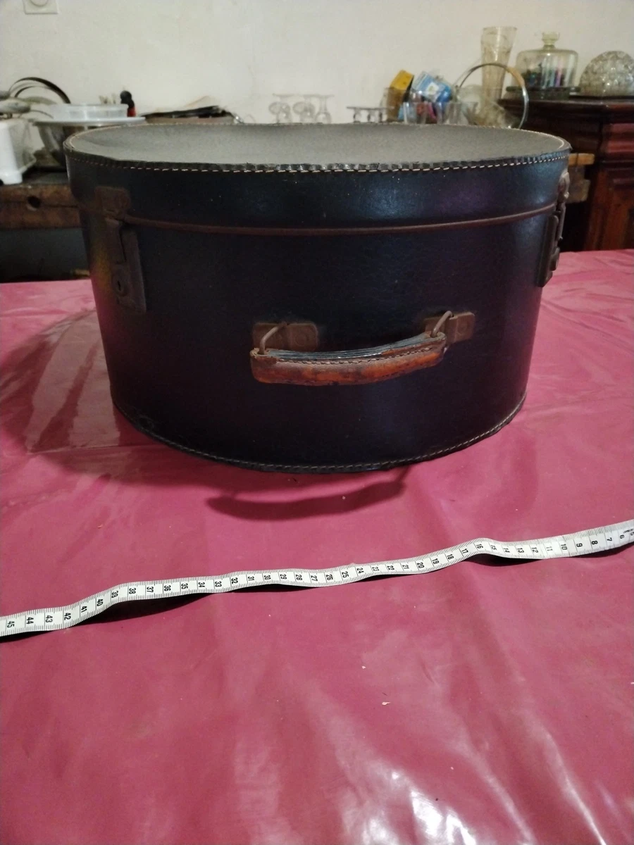Boîte à Chapeau Vintage Rétro Marron Taille XL - Occasion - Déco Ou Rangement