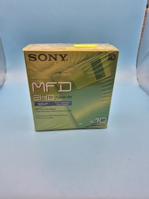 Sony 2HD 3,5  Disketten 1,44MB 10er Pack IBM Formatiert MFD Floppy Sealed