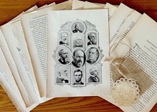 Victorian Antique Book Pages Ephemera Junk Journal Scrapbook Paper Authentic
