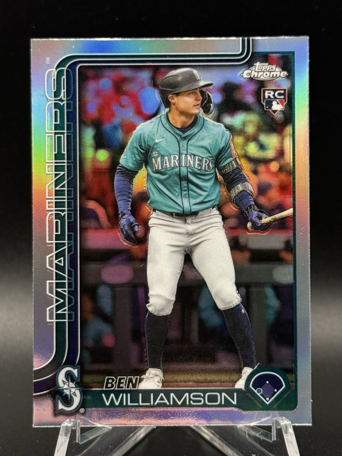 2025 Topps Chrome Update- Ben Williamson #USC168 (RC) Refractor Seattle Mariners