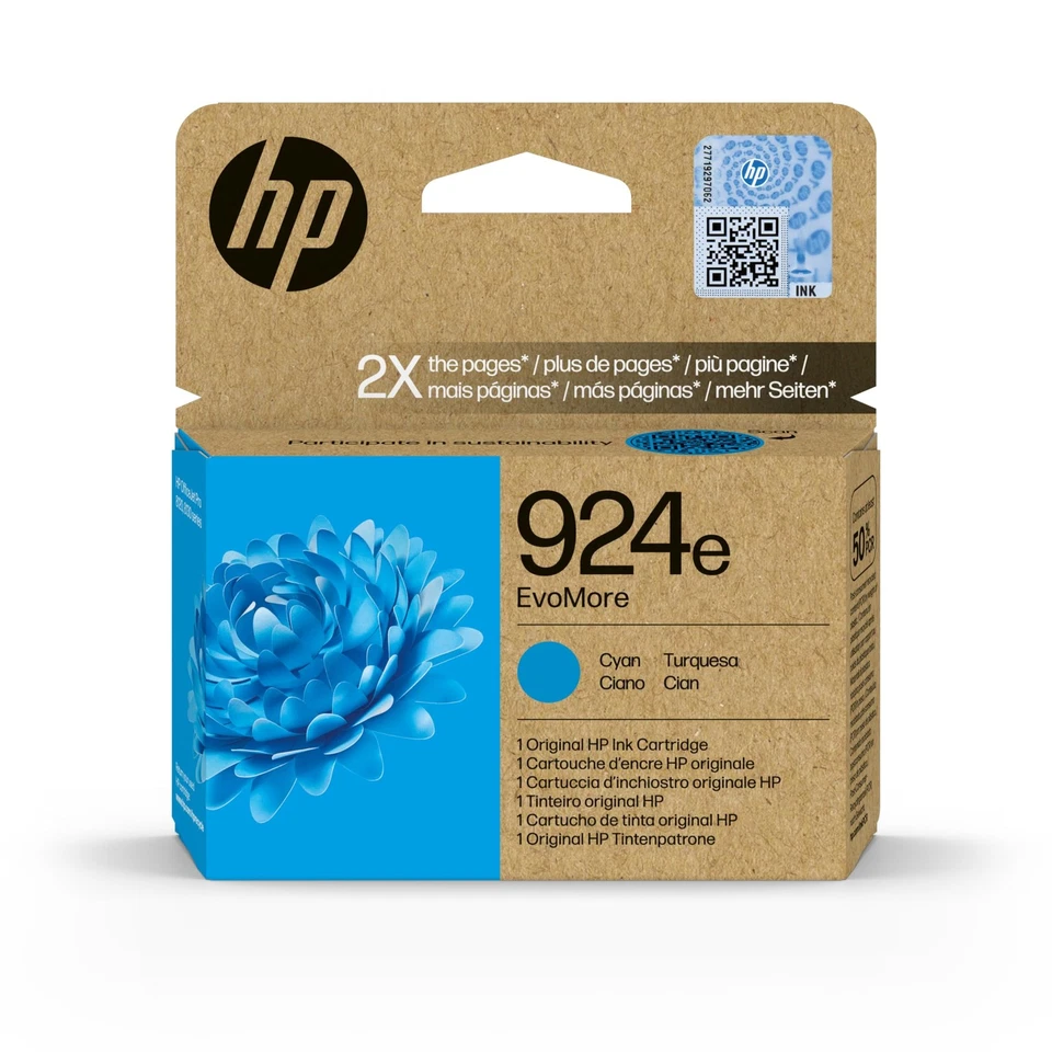 HP Tinte 924e EvoMore Cyan bis zu 800 Seitren - Photo 1/1