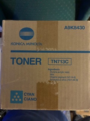 Genuine Konica Minolta TN-713C Cyan Toner A9K8430 OEM New C659 C759