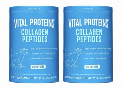 2x Vital Proteins Collagen Peptides - Unflavored Grass-Fed Powder (24 oz/1.5 lbs