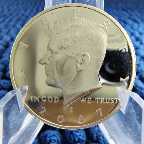2007-S Proof Silver Kennedy Half Dollar - 90% Silver- Deep Cameo -San Francisco