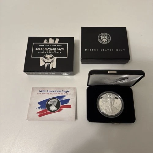 2026 W PROOF AMERICAN SILVER EAGLE (1776-2026) 250th PRIVY US MINT (IN HAND)