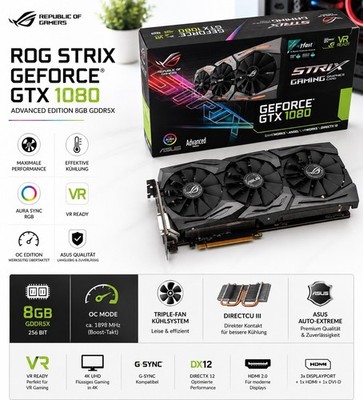 ASUS GeForce STRIX GTX 1080 8GB Gaming Grafikkarte