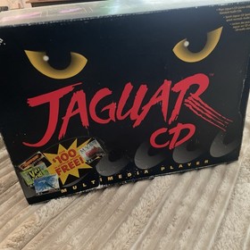 Atari Jaguar Console CD System Attachment Only Black Rare with Box- not tested