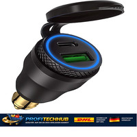 Dual Usb-LadegeräT 30W 5A QC3.0 Motorrad Din Stecker Wasserd