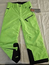 Obermeyer Teen Boys Snow Pants Size 10-12 M Color Glowstick Green