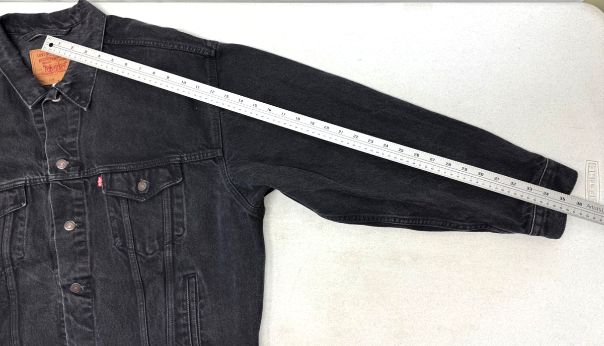 Vintage LEVIS 70507-4159 Black Denim Type 3 III Trucker Jacket