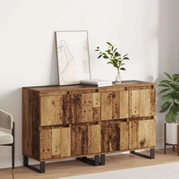Rustikales Sideboard 2 StüCk Aus Massivem Altholz 60X35X70 Cm