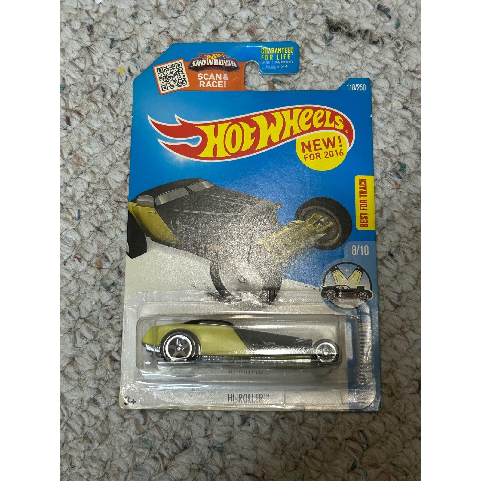 Hot Wheels Hi Roller 2016 HW Showroom 8/10 Diecast Car 118/250 New On Card