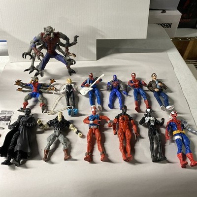 Large Lot Of 13 Marvel Spider Man Action Figures 