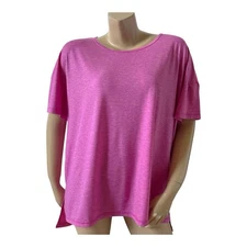 NINE WEST Womens Size XL Pink Short Sleeve Active Athletic Gym Workout T Shirt