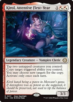 KIROL, ATTENTIVE FIRST-YEAR x1 mtg NM-M Lorwyn Eclipsed 1 Rare