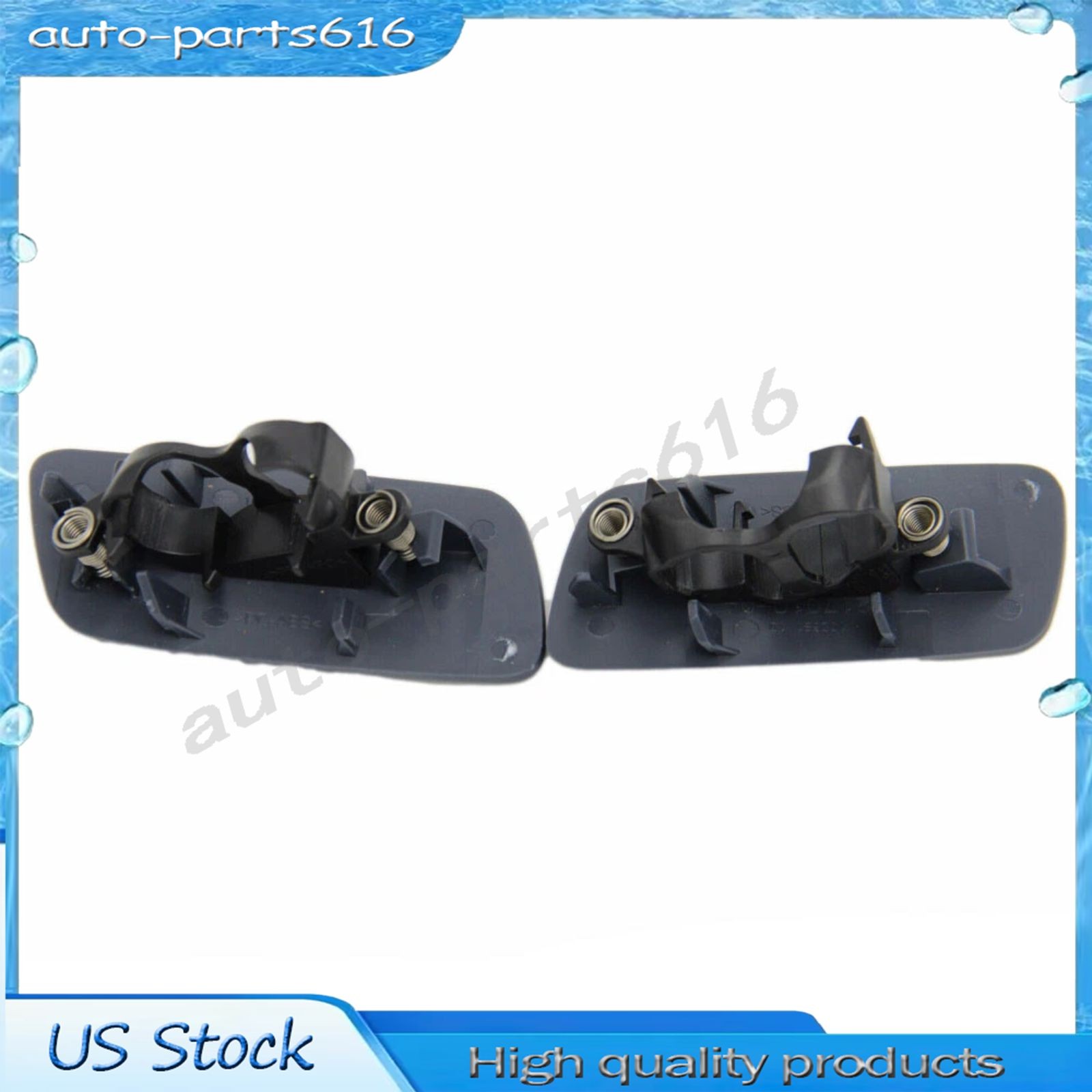 Pair Headlamp Water Spray Jet Cover For 10-18 Rolls-Royce Ghost 61677244959 960