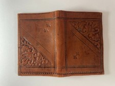 Vintage Leather Wallet Handmade Genuine Soft Brown Boho Multi Pocket Morocco